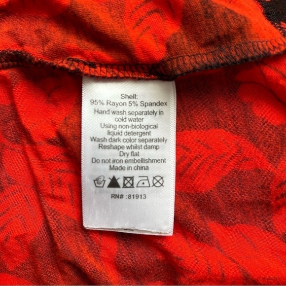 Anthropologie Plenty by Tracy Reese Fabiola Maxi Dress Red Black Tie Front S - Picture 10 of 10